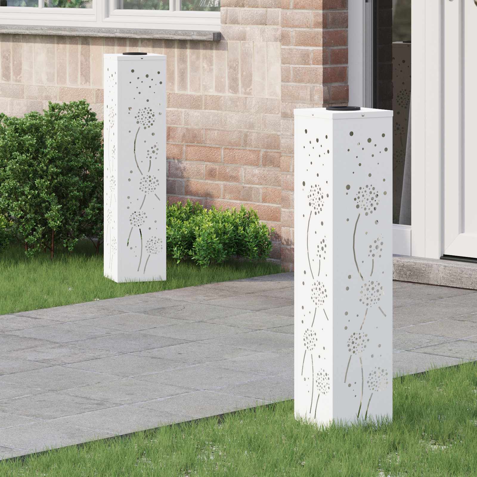 Solar Led Pad Licht 2 Pcs Roestig