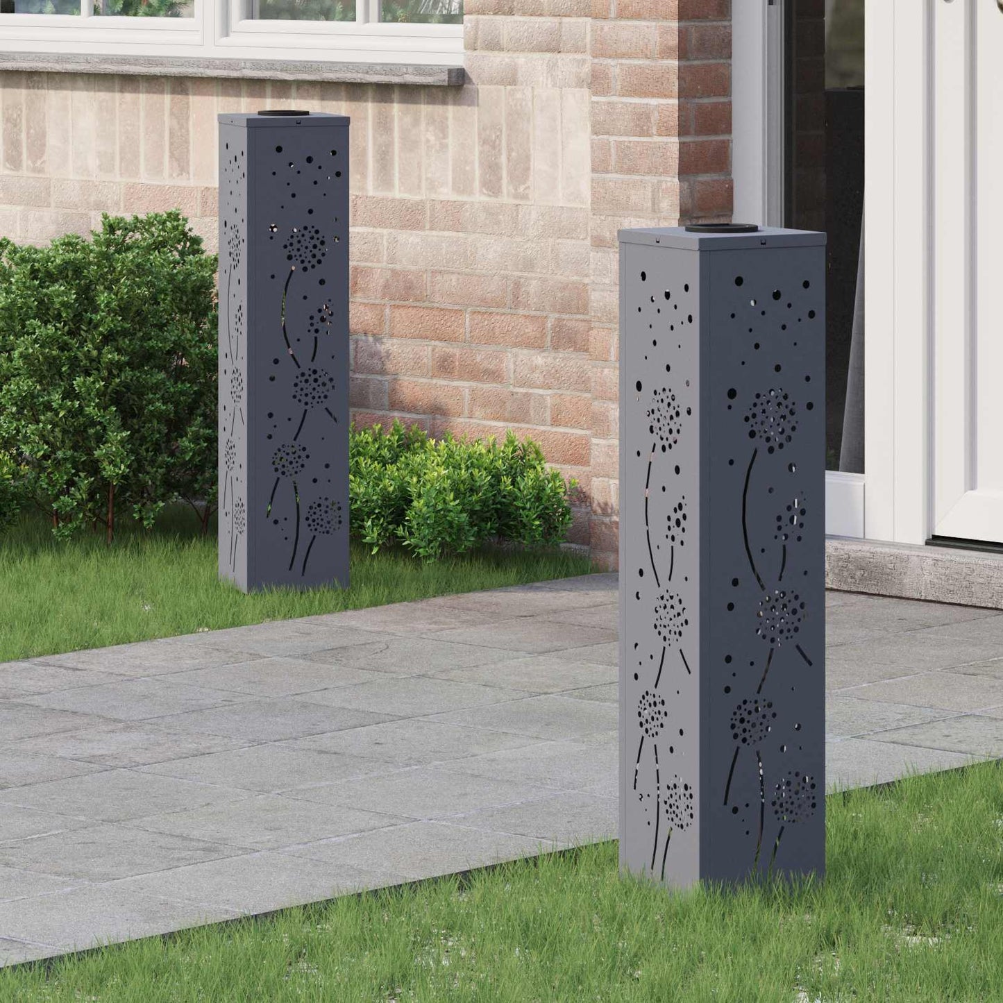 Solar Led Pad Licht 2 Pcs Roestig