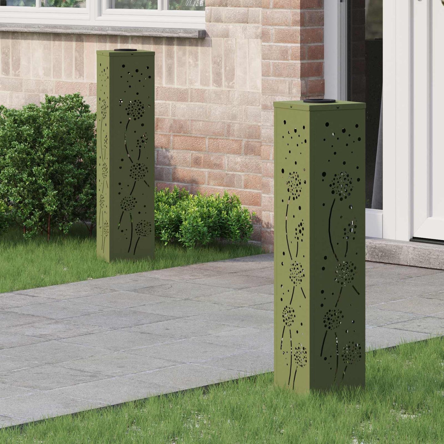 Solar Led Pad Licht 2 Pcs Roestig