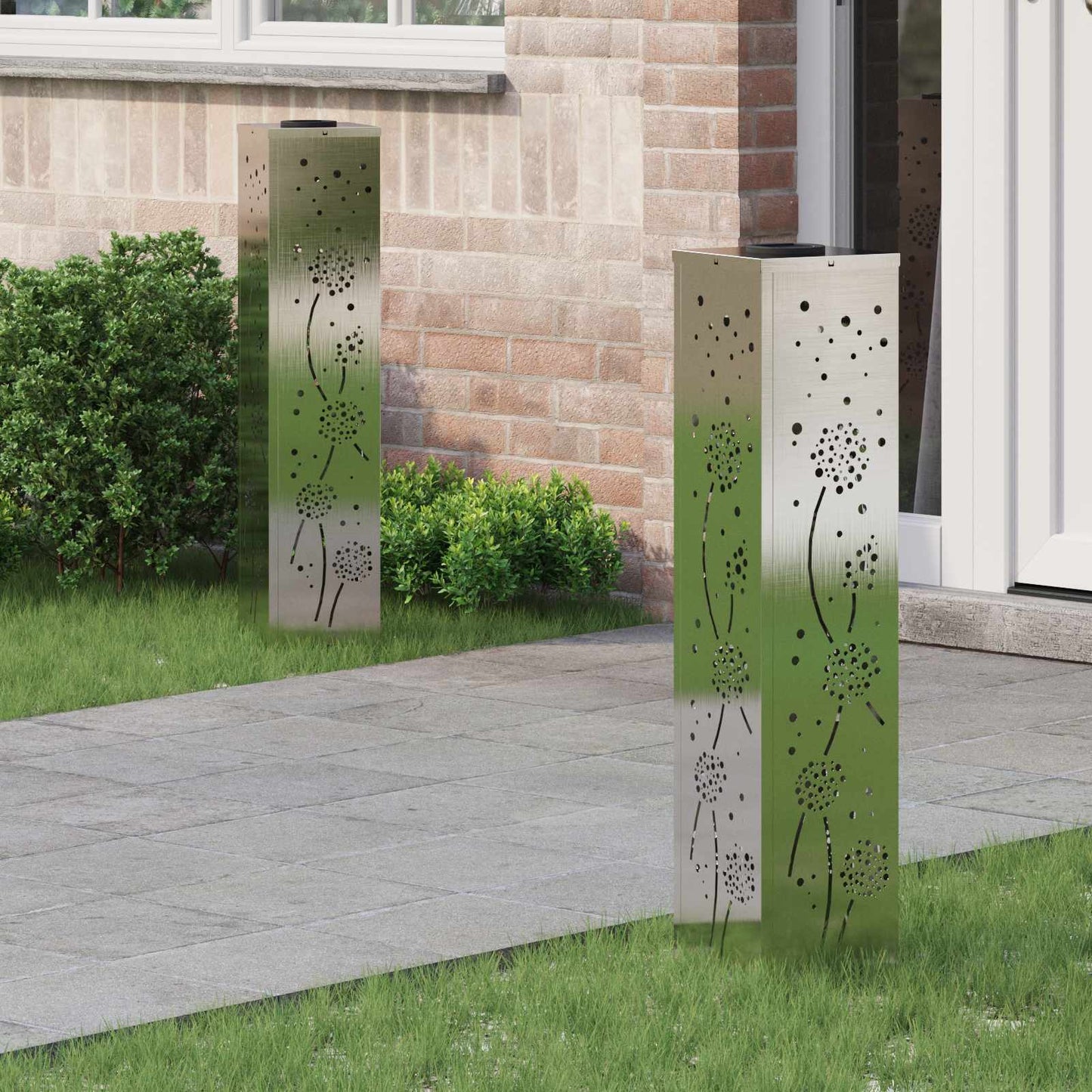 Solar Led Pad Licht 2 Pcs Roestig