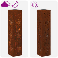 Solar Led Pad Licht 2 Pcs Roestig