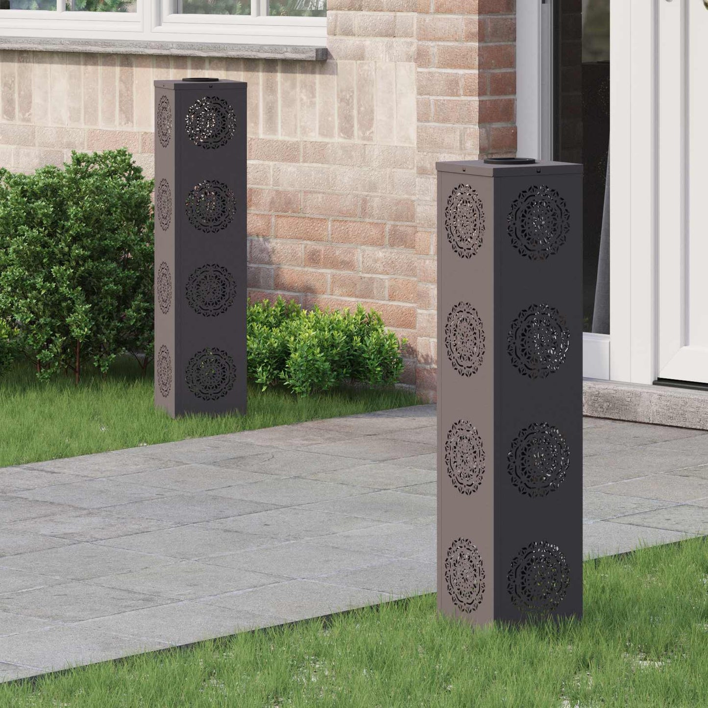 Solar Led Pad Licht 2 Pcs Roestig