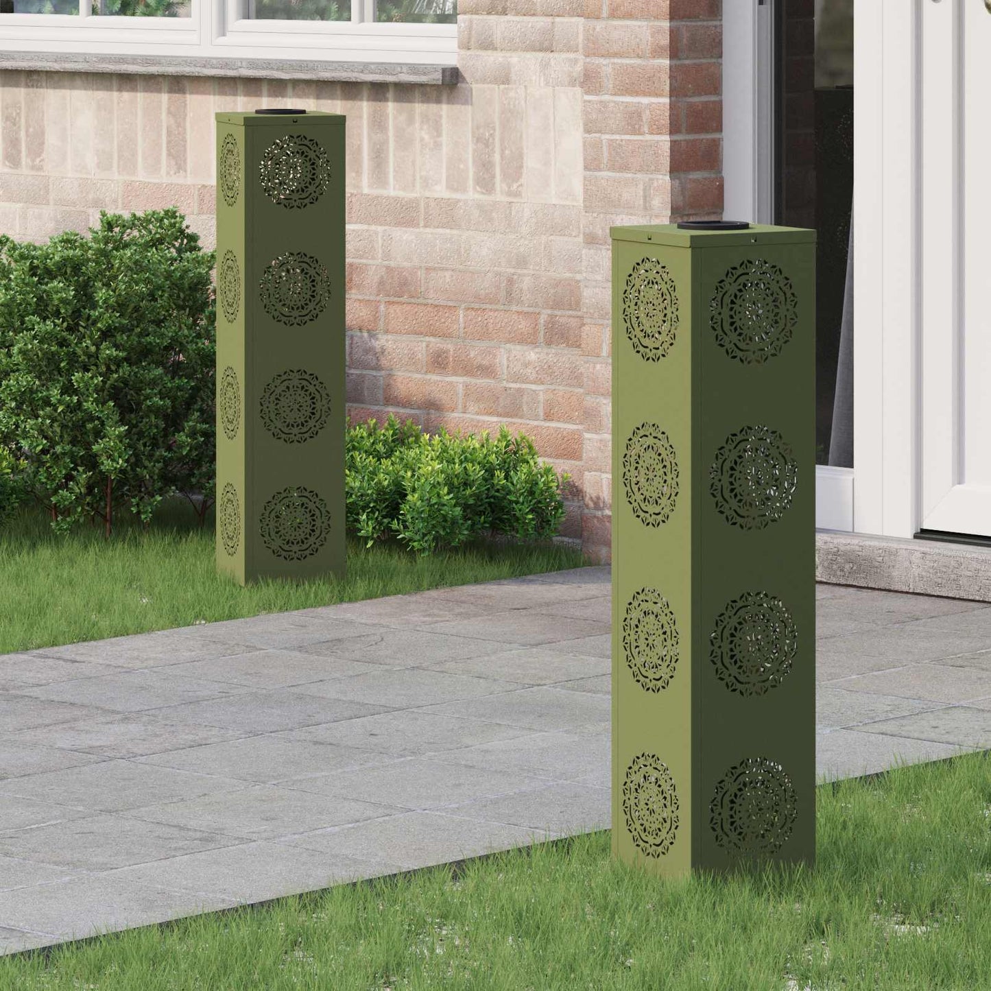 Solar Led Pad Licht 2 Pcs Roestig