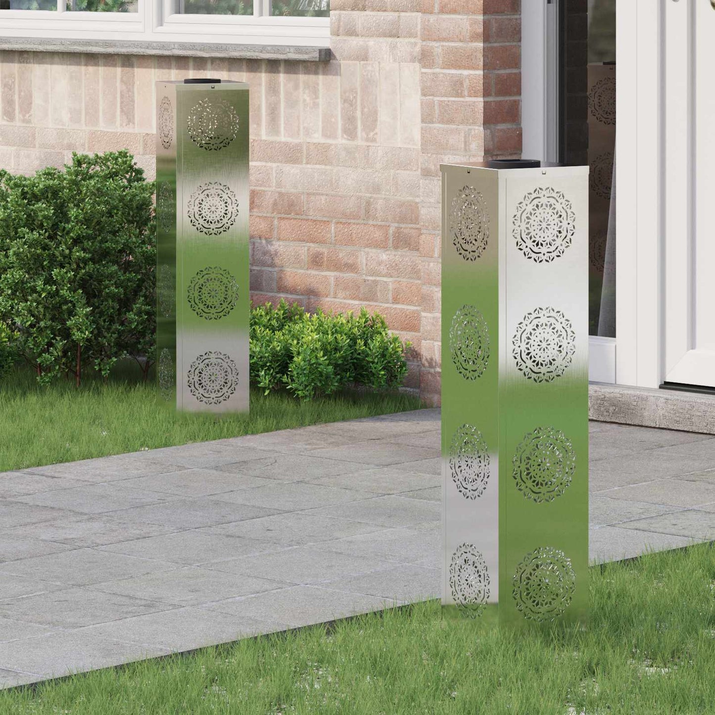 Solar Led Pad Licht 2 Pcs Roestig