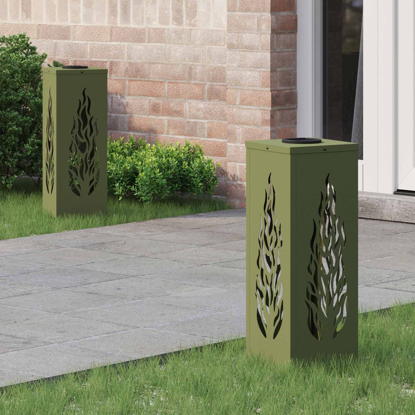 Solar Led Pad Licht 2 Pcs Roestig