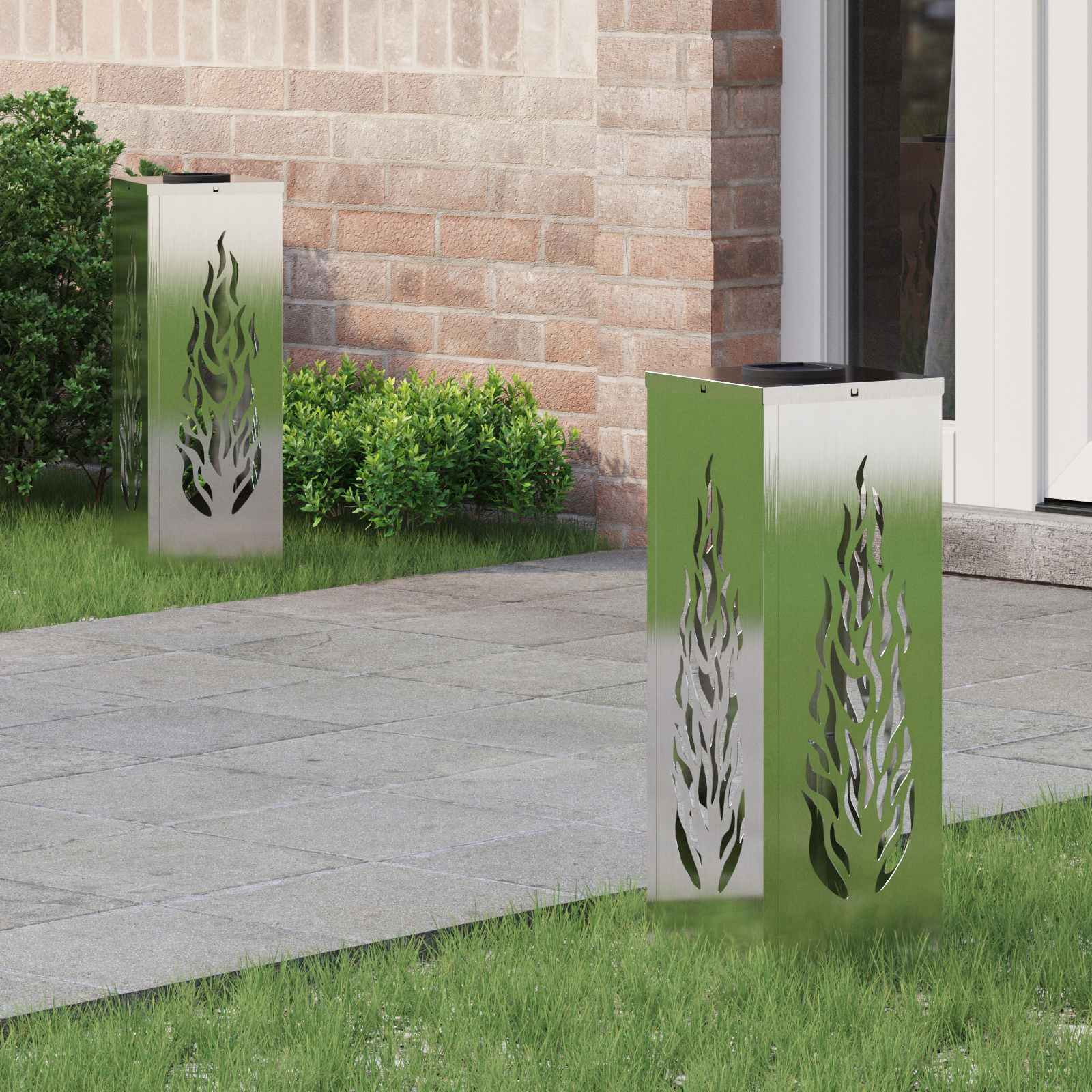 Solar Led Pad Licht 2 Pcs Roestig