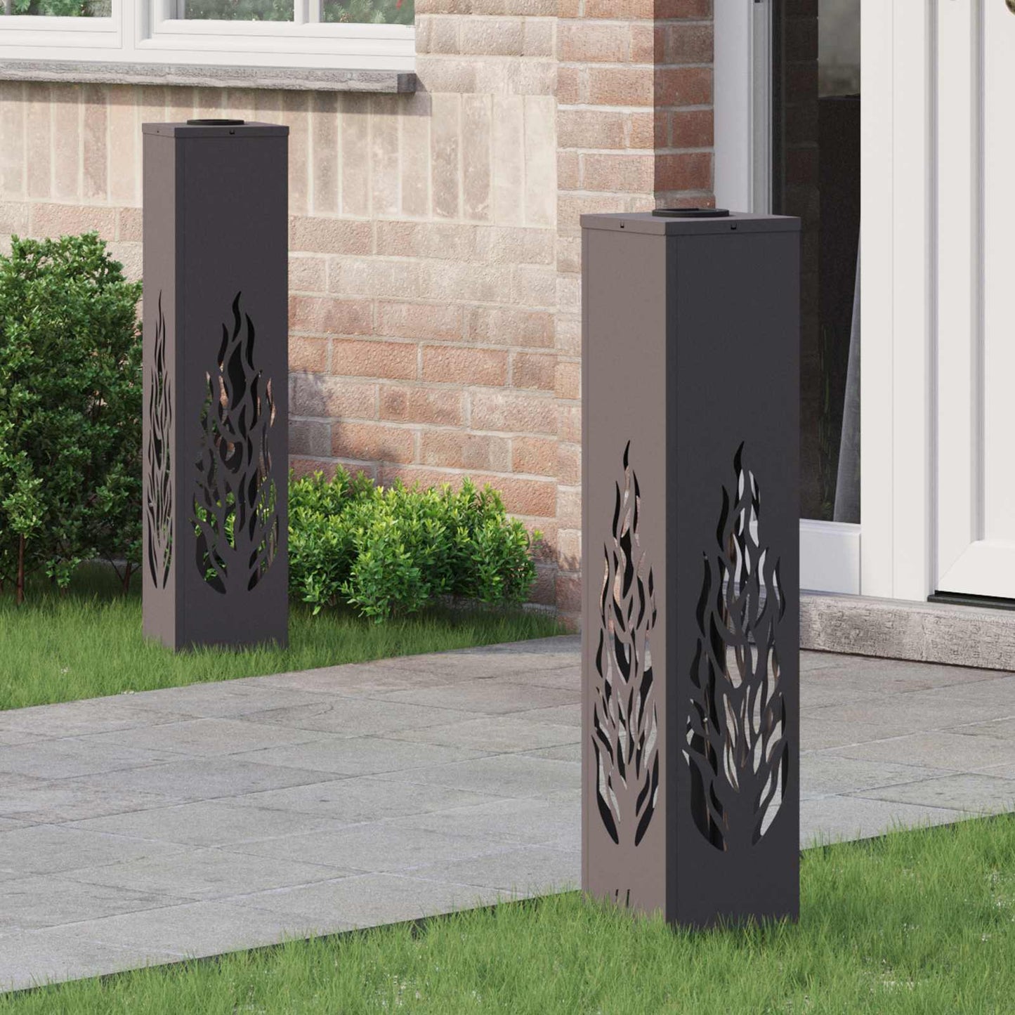 Solar Led Pad Licht 2 Pcs Roestig