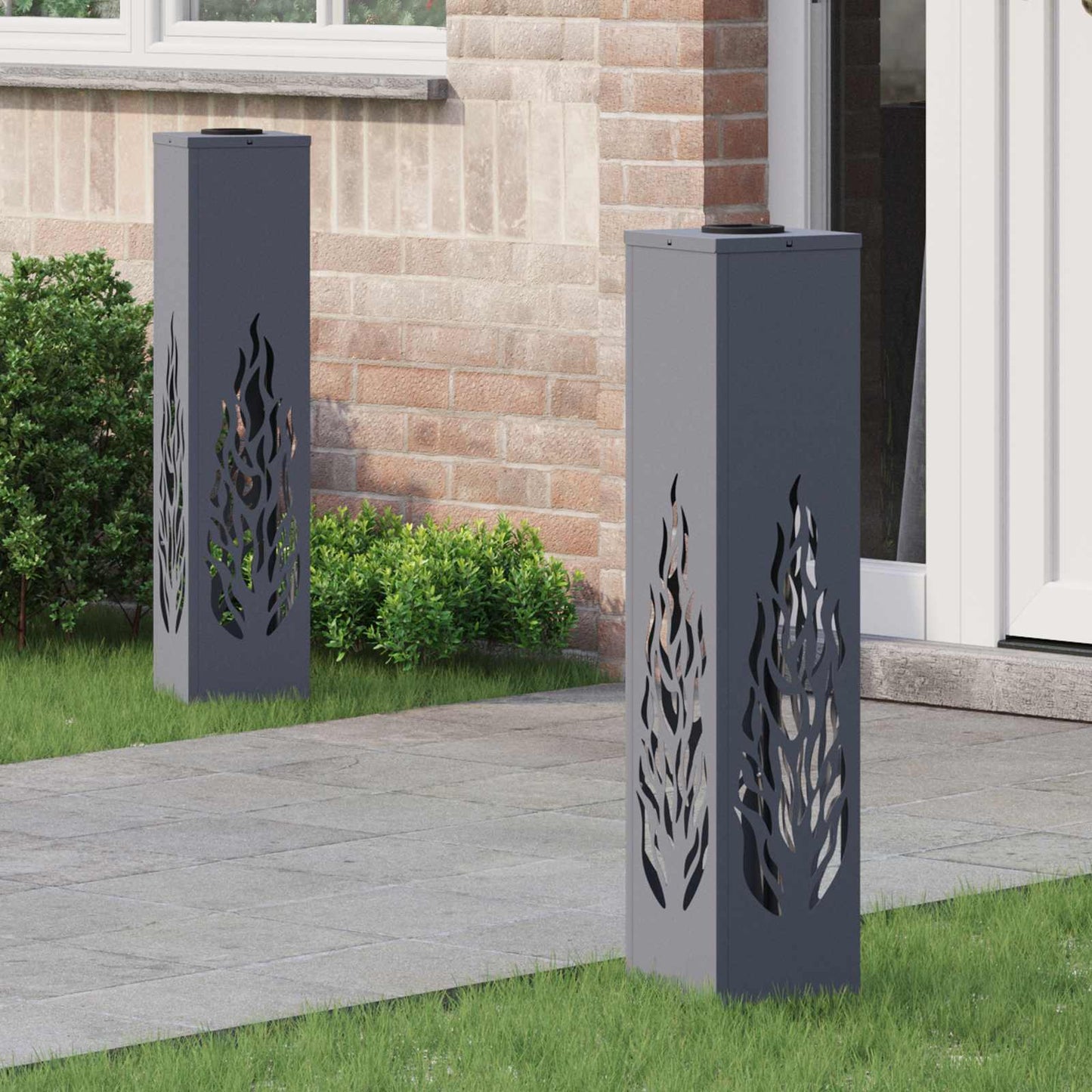 Solar Led Pad Licht 2 Pcs Roestig
