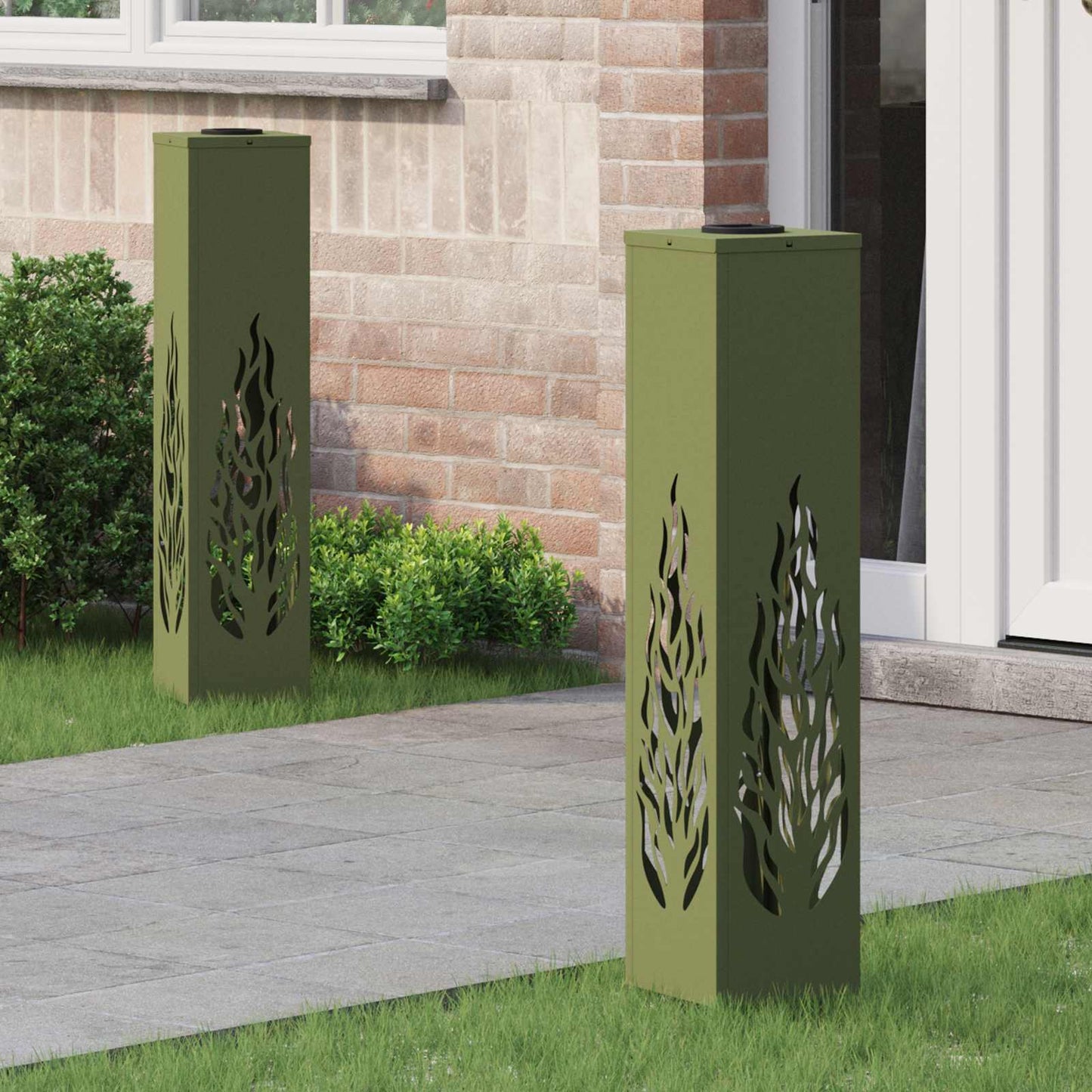 Solar Led Pad Licht 2 Pcs Roestig