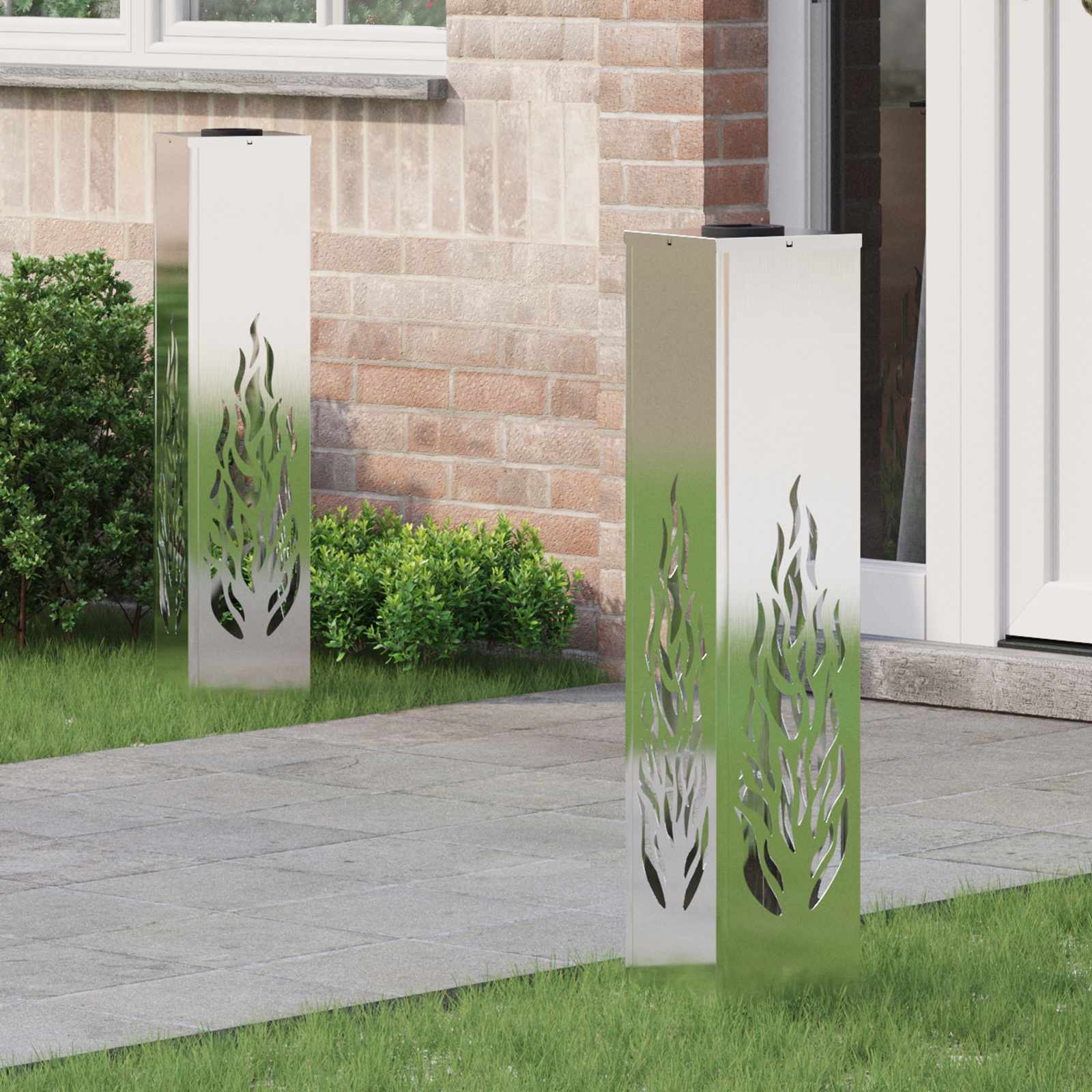 Solar Led Pad Licht 2 Pcs Roestig