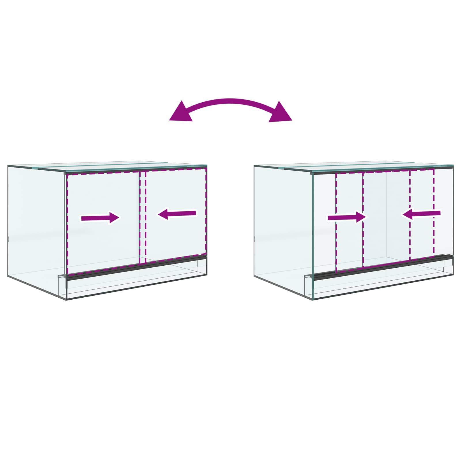 Terrarium Met Opslag Doorzichtig Glas