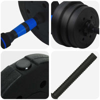 2-In-1 Halter Set 30Kg Zwart En Blauw Cement En Ijzeren Zand