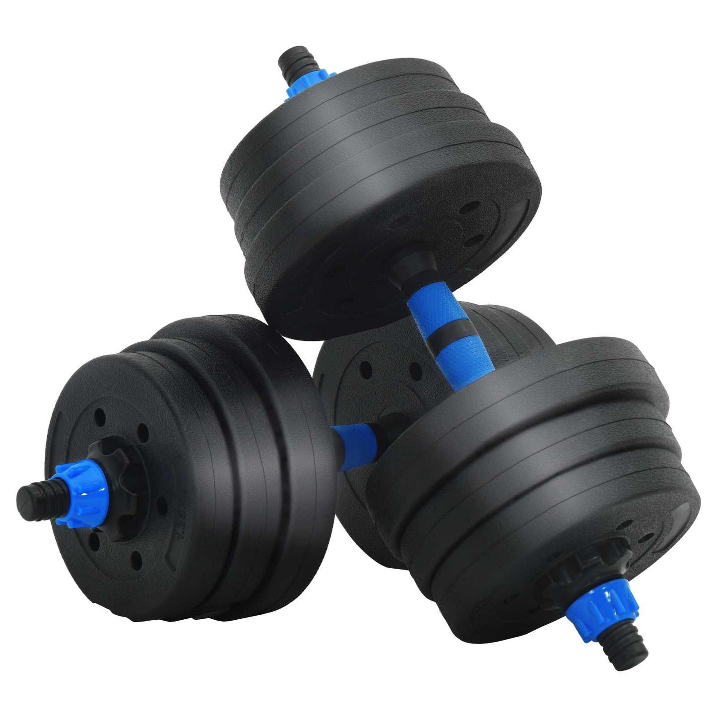 2-In-1 Halter Set 30Kg Zwart En Blauw Cement En Ijzeren Zand