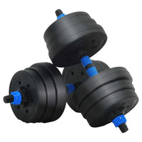 2-In-1 Halter Set 30Kg Zwart En Blauw Cement En Ijzeren Zand