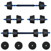 2-In-1 Halter Set 30Kg Zwart En Blauw Cement En Ijzeren Zand