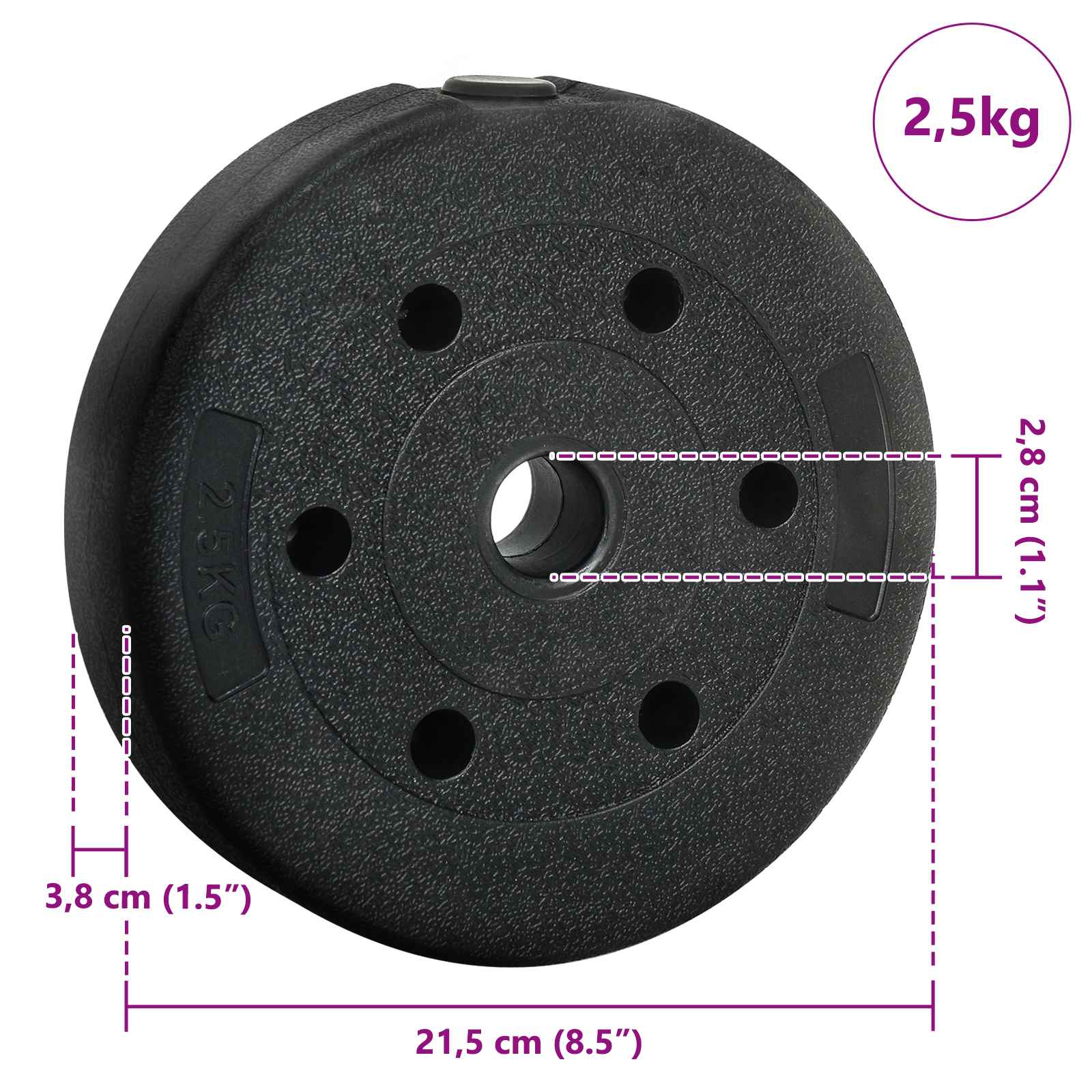 2-In-1 Halter Set 30Kg Zwart En Blauw Cement En Ijzeren Zand