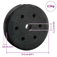 2-In-1 Halter Set 30Kg Zwart En Blauw Cement En Ijzeren Zand