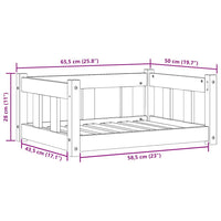 Hondenbed 65,5 X 50 X 28 Cm Massief Grenenhout