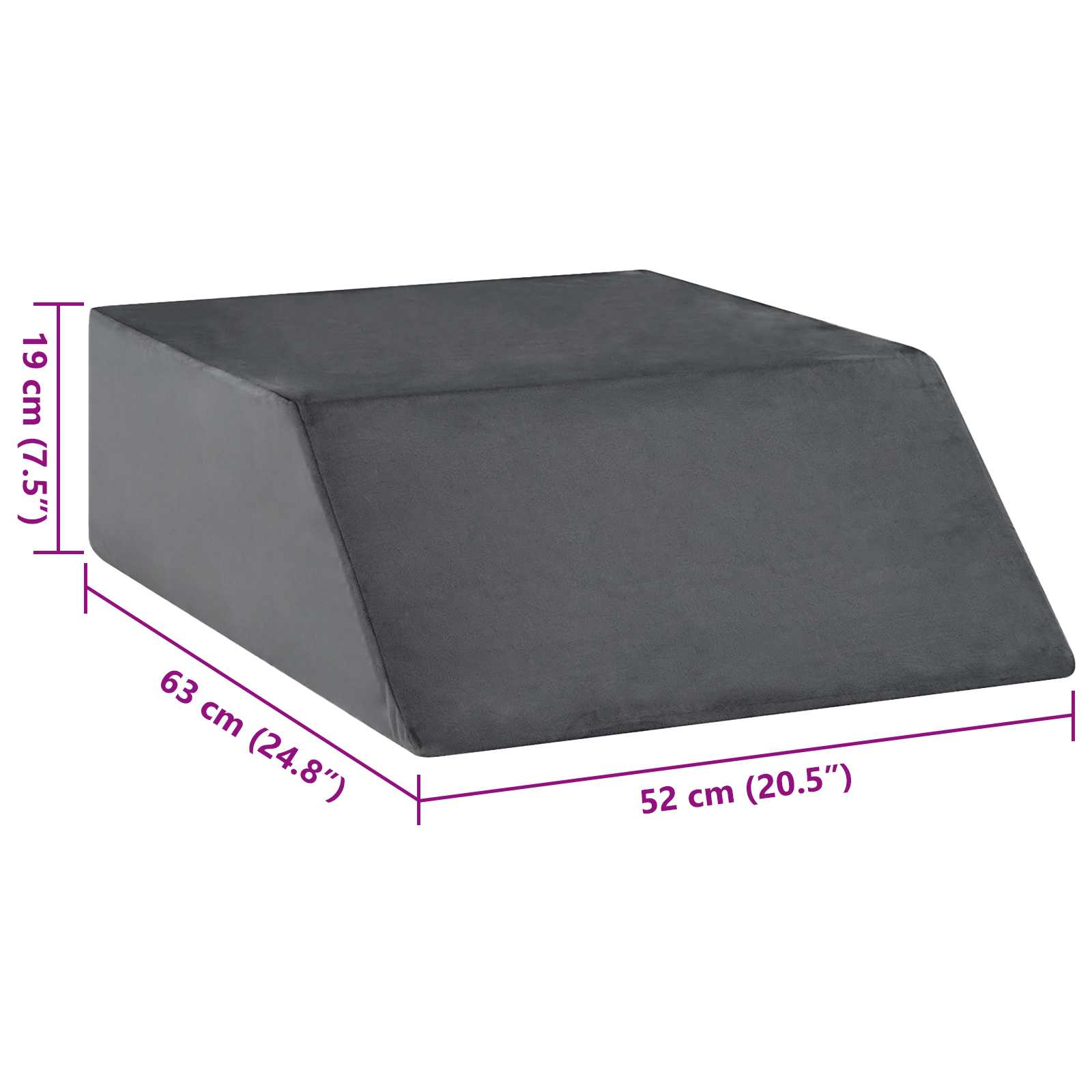 Been Kussen Effen 63 X 52 X 19 Cm Pu Schuim