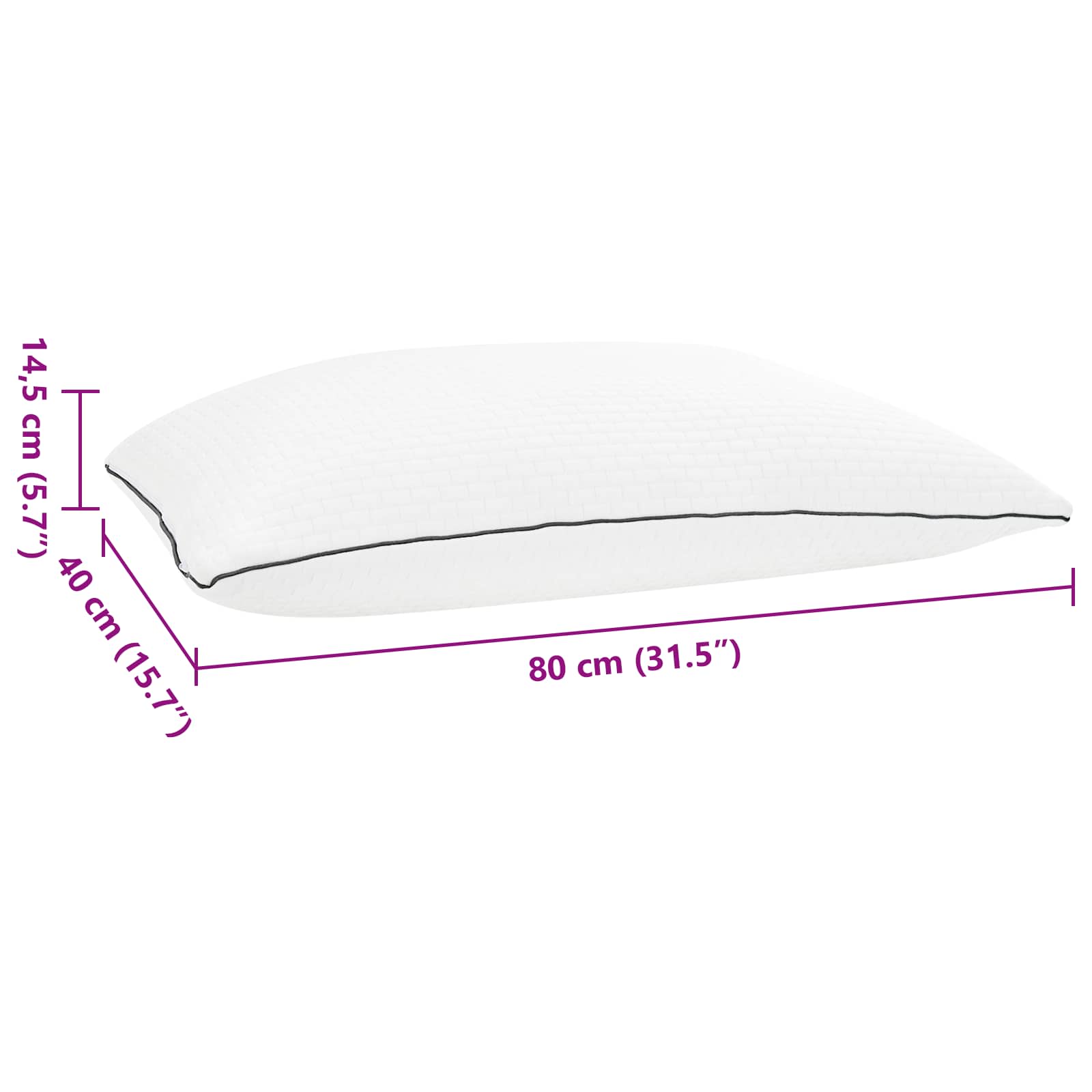 Shread Slaapkussen Wit 80 X 40 X 14,5 Cm Traagschuim