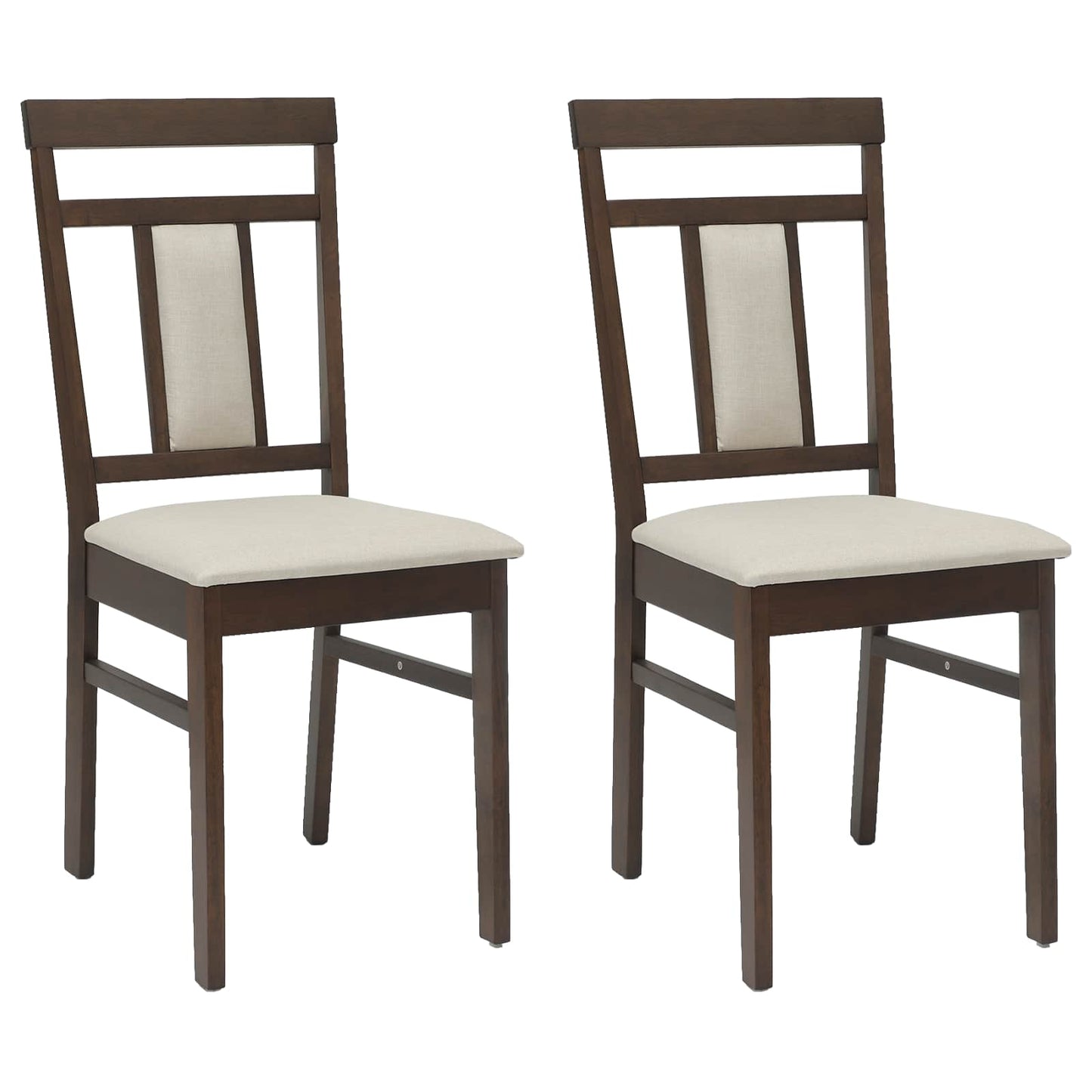Eetkamerstoel 2 Pcs Massief Rubberhout