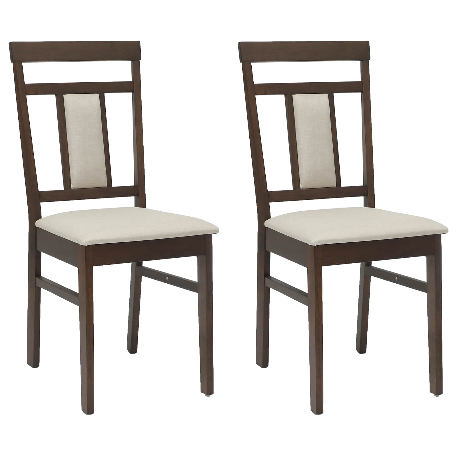 Eetkamerstoel 2 Pcs Massief Rubberhout