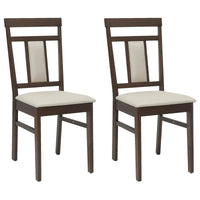 Eetkamerstoel 2 Pcs Massief Rubberhout