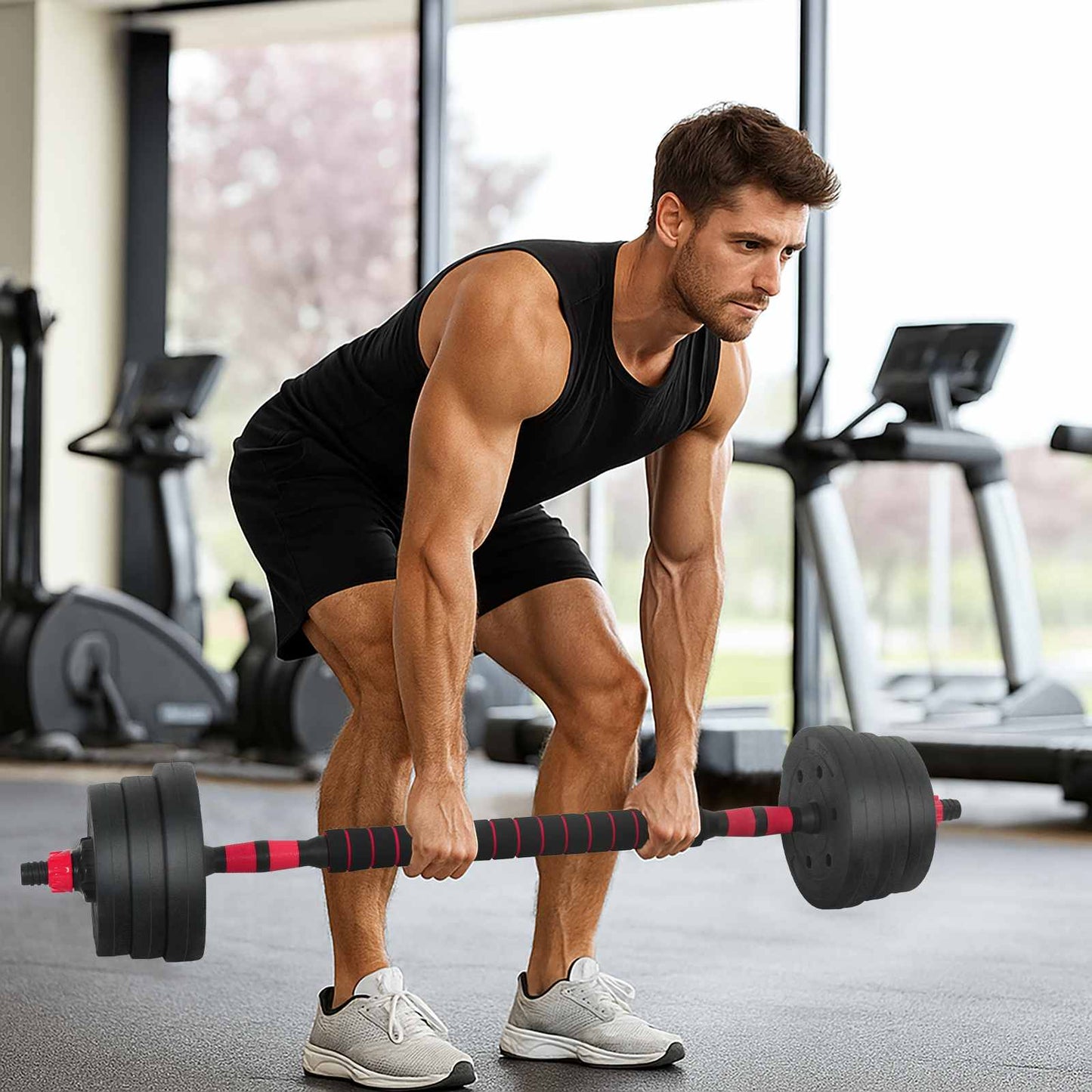 4-In-1 Halter-Barbell Kettlebell Set 20Kg 20Kg