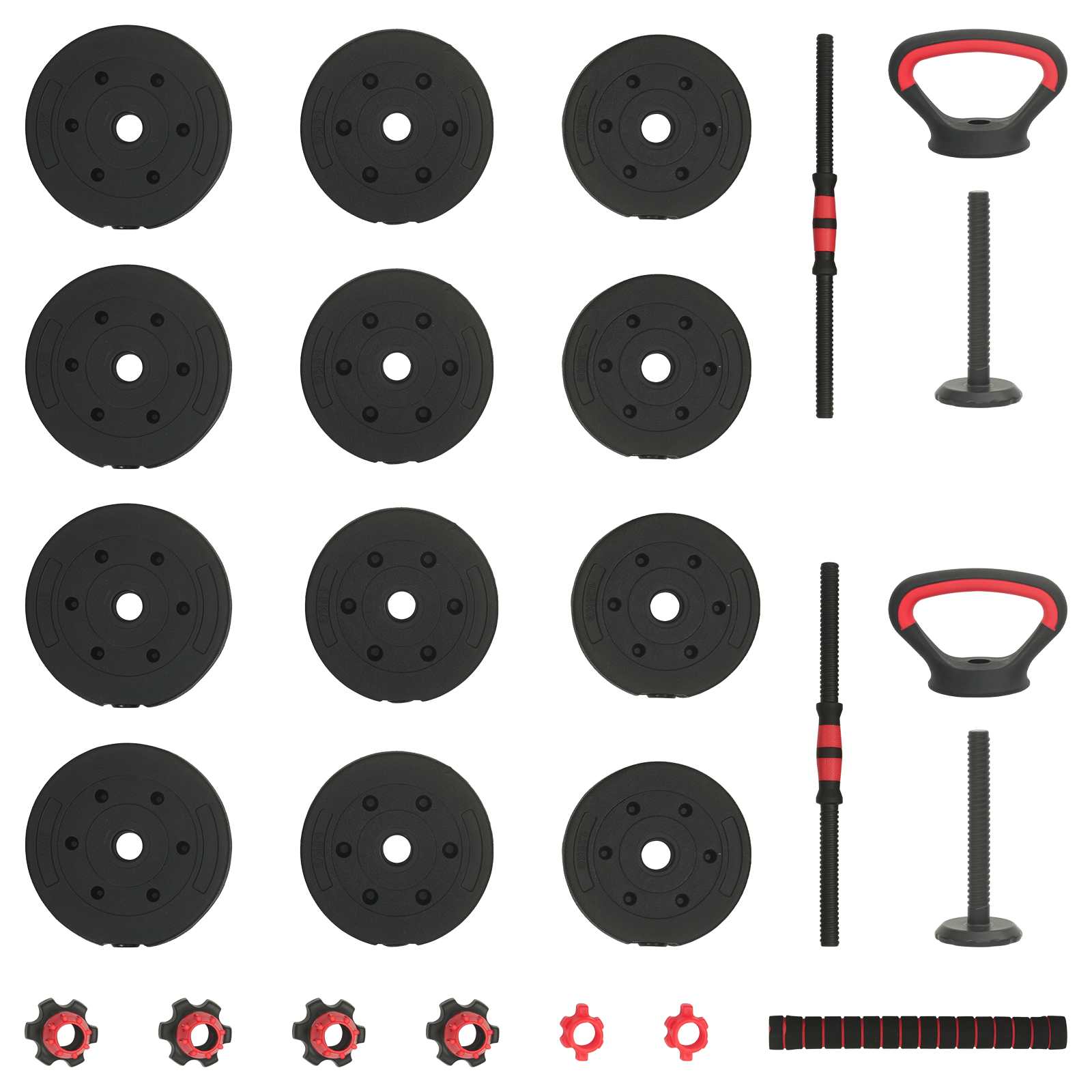 4-In-1 Halter-Barbell Kettlebell Set 20Kg 20Kg