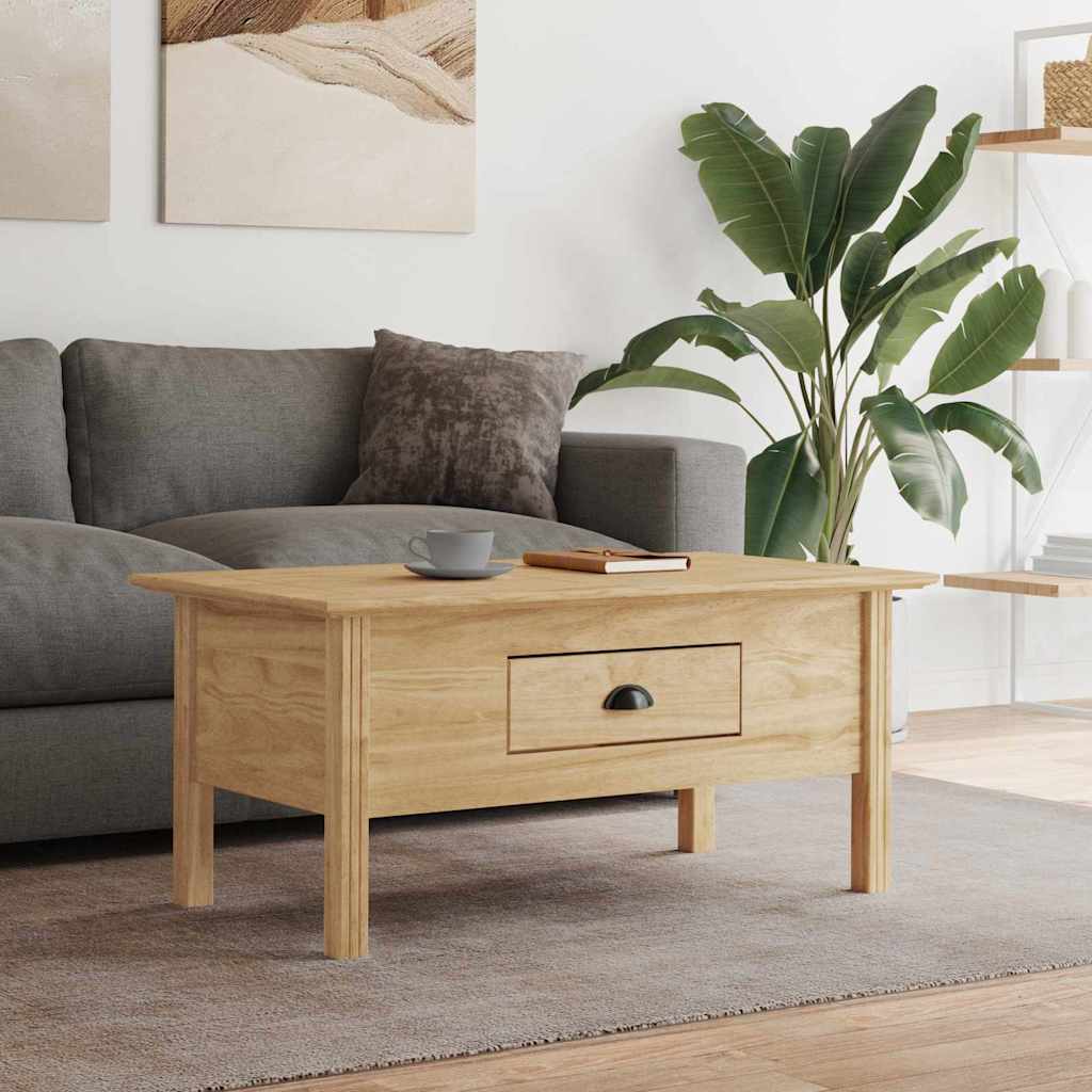 Salontafel Bodo 100X55X46 Cm Massief Grenenhout