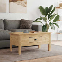 Salontafel Bodo 100X55X46 Cm Massief Grenenhout