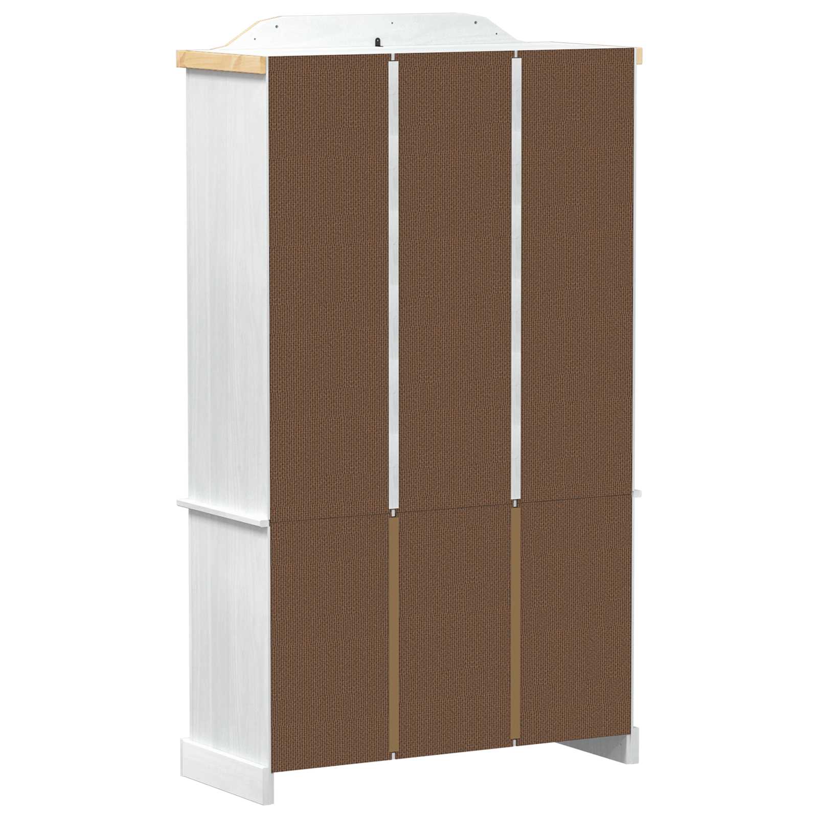 Vitrinekast 103,5 X 42 X 180 Cm Massief Grenenhout