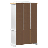 Vitrinekast 103,5 X 42 X 180 Cm Massief Grenenhout