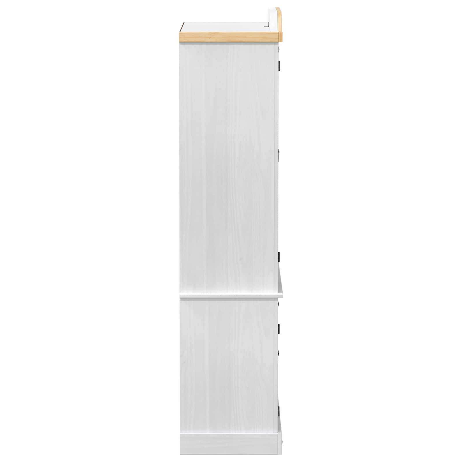 Vitrinekast 103,5 X 42 X 180 Cm Massief Grenenhout