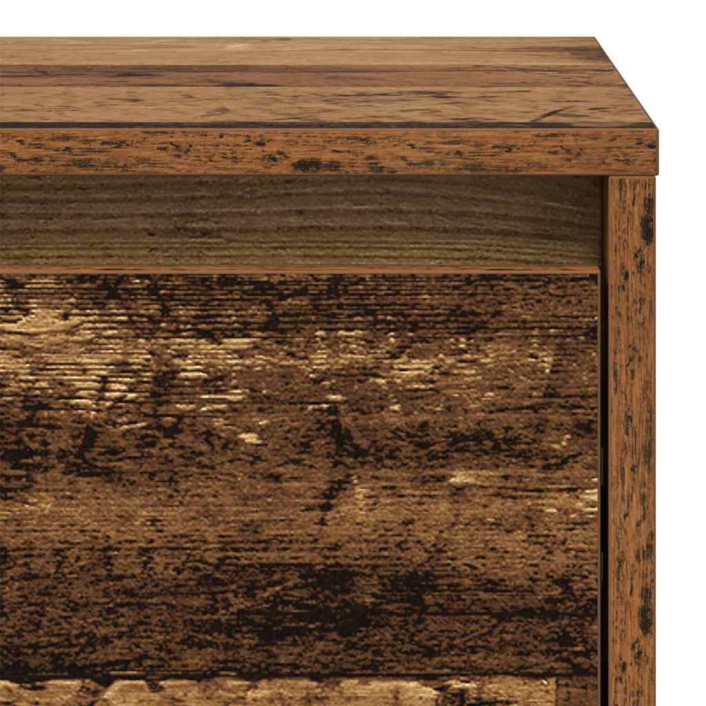 Nachtkastje Oudhout 45 X 34 X 44,5 Cm Bewerkt Hout