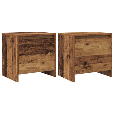 Nachtkastje Oudhout 45 X 34 X 44,5 Cm Bewerkt Hout