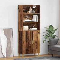 Hoge Kast 69,5 X 32,5 X 180 Cm Bewerkt Hout