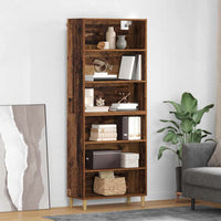 Hoge Kast 69,5 X 32,5 X 180 Cm Bewerkt Hout