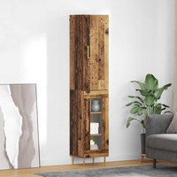 Hoge Kast 2 Pcs Bewerkt Hout