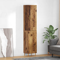 Hoge Kast 2 Pcs Bewerkt Hout