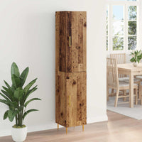 Hoge Kast 2 Pcs Bewerkt Hout