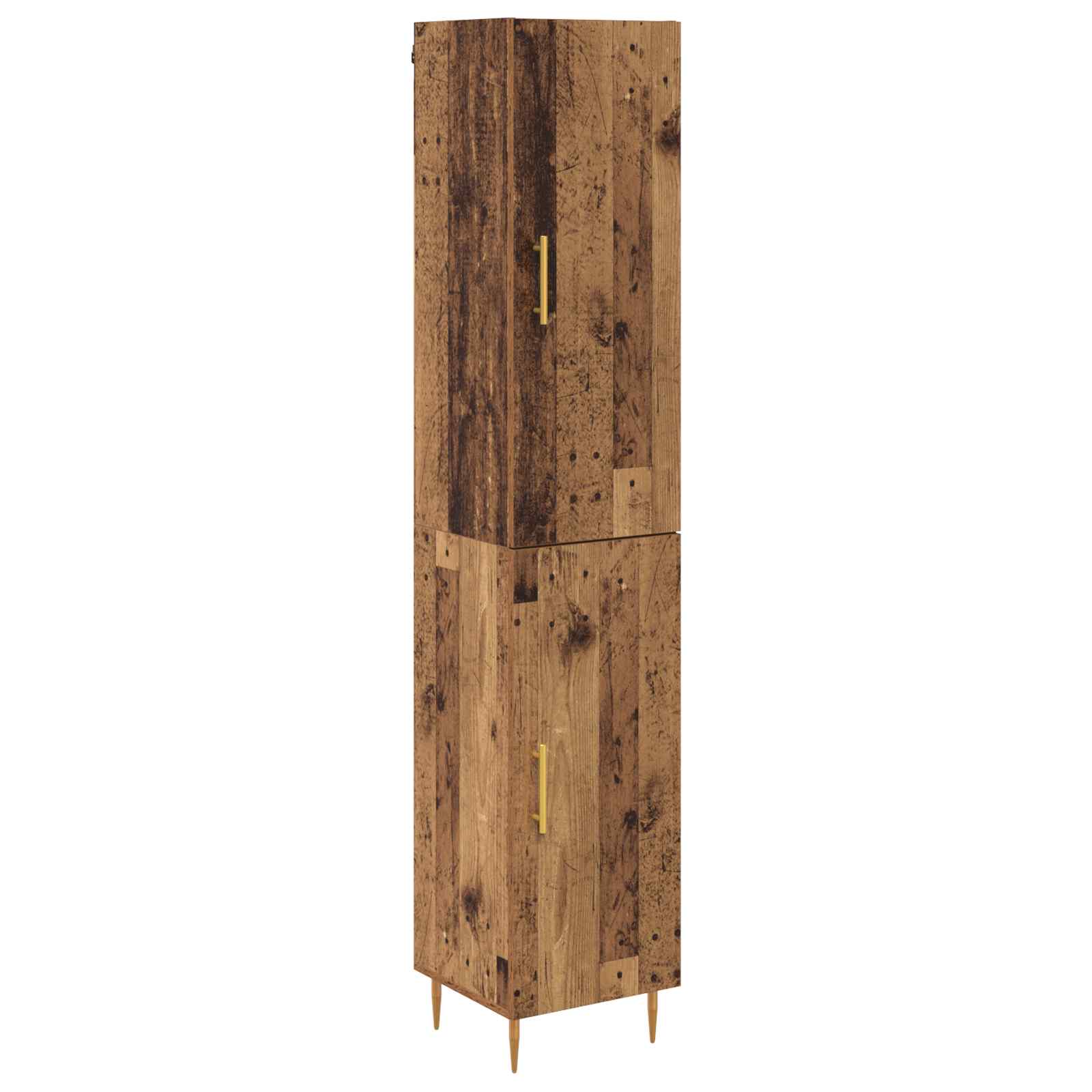 Hoge Kast 2 Pcs Bewerkt Hout