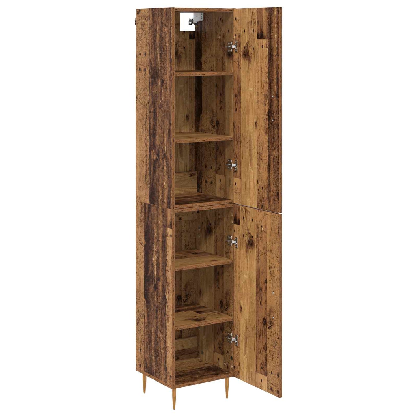 Hoge Kast 2 Pcs Bewerkt Hout