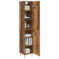 Hoge Kast 2 Pcs Bewerkt Hout