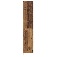 Hoge Kast 2 Pcs Bewerkt Hout