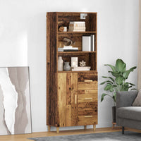 Hoge Kast 69,5 X 32,5 X 180 Cm Bewerkt Hout