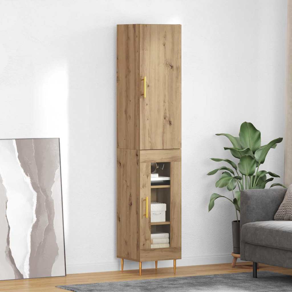 Hoge Kast 2 Pcs Bewerkt Hout
