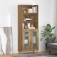 Hoge Kast 69,5 X 32,5 X 180 Cm Bewerkt Hout