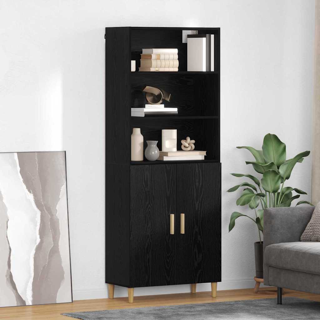 Hoge Kast 69,5 X 32,5 X 180 Cm Bewerkt Hout
