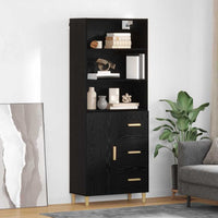 Hoge Kast 69,5 X 32,5 X 180 Cm Bewerkt Hout